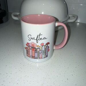 Pink and White Mug